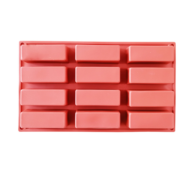 12 ertmių silikoninių baltymų batonėlių Formos stačiakampis Granola batonėlis kepimo priemonė Forma silikoninė forma prancūziško pyrago formavimo deserto įrankis