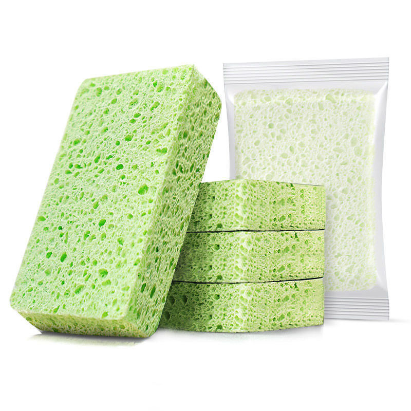 2 τεμ. Γαλλικό φυσικό πολτό ξύλου, βαμβακερό σφουγγάρι καθαρισμού διπλής όψης Μαξιλάρι καθαρισμού οικιακής χρήσης Πανί κουζίνας Αξεσουάρ πιάτων κουζίνας