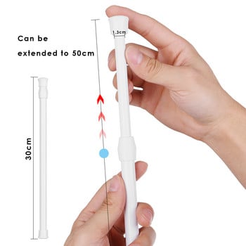 Многофункционални пружинно заредени разтегателни пръчки Телескопична мрежа Воал Опън Стълб за завеси Релса Мрежа Пръти за завеси Телескопичен стълб