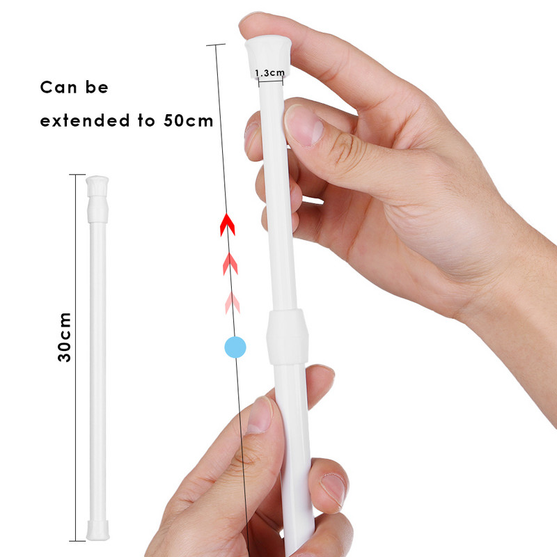 Πολλαπλών χρήσεων με ελατήριο επεκτεινόμενα μπαστούνια Τηλεσκοπικό διχτυωτό κουρτίνα τάνυσης ράβδοι διχτυωτών ράβδων κουρτίνας Τηλεσκοπικός πόλος