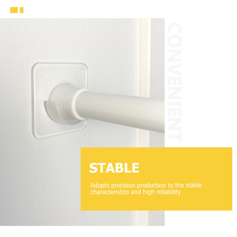 6 db akasztó kampók zuhanyrúd tartók feszítő függönyrudak tartó fúrás nélküli fürdőkád tartók fali szög nélküli rúdtartóhoz