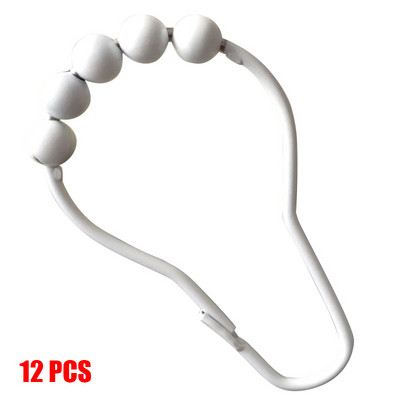 12 tk dušikardina konksud rõngad roostekindel metallist sile vannitoa jaoks SP99