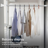 Teleskooprõivaste varras, löögivaba reguleeritav dušikardinapuu ja tarvikud pikendatav roostevabast terasest lihtne tugivarras