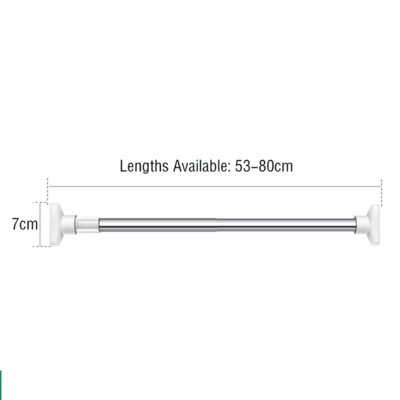 Teleskooprõivaste varras, löögivaba reguleeritav dušikardinapuu ja tarvikud pikendatav roostevabast terasest lihtne tugivarras