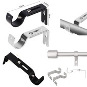 2 tk Tugeva töövõimega kardina reguleeritav kardinapuu kronsteinid praktilised hoidikud kardinaposti tugiklambrid, kvaliteetne 1 komplekt