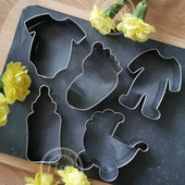 1 kom od nehrđajućeg čelika Baby Shower serije Kalupi za kolačiće Baby Auto T-shirt Rezač za kekse Kalupi za djecu Baby Shower Party DIY pribor