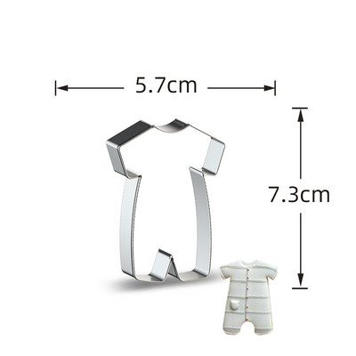 1 kom od nehrđajućeg čelika Baby Shower serije Kalupi za kolačiće Baby Auto T-shirt Rezač za kekse Kalupi za djecu Baby Shower Party DIY pribor