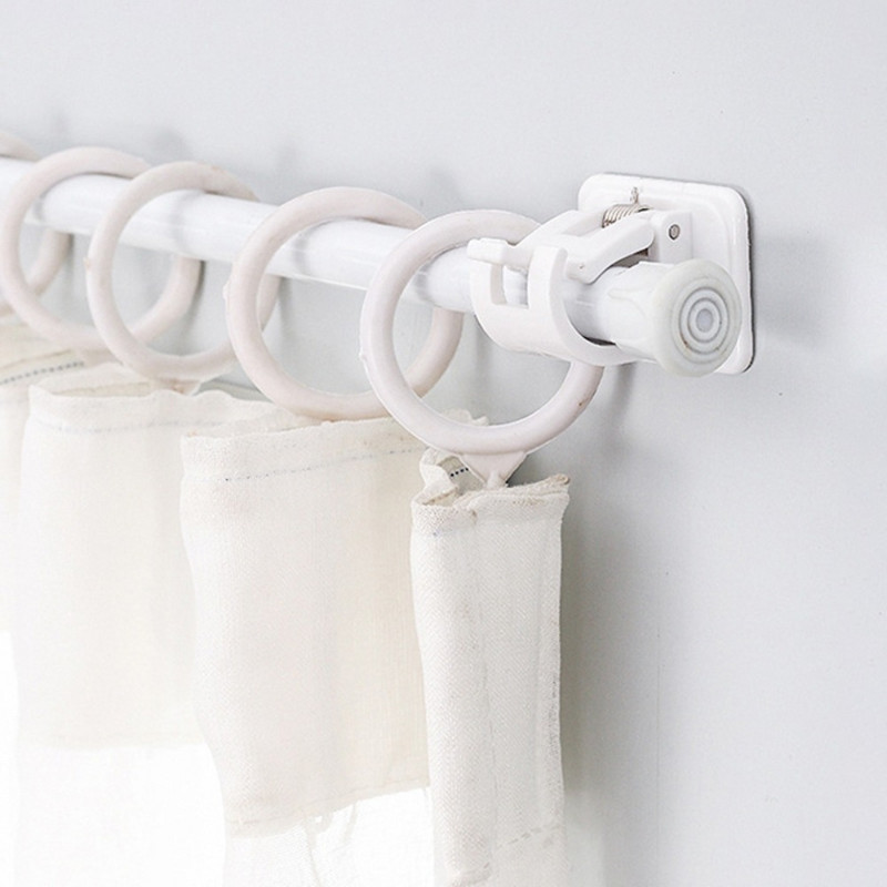2 vnt. Reguliuojamas užuolaidų strypo segtukas Lipnus spaustukas kabliukas užuolaidų strypo laikiklis sieninis laikiklis laikiklis Be nagų pakabinamas prie sienos klipas