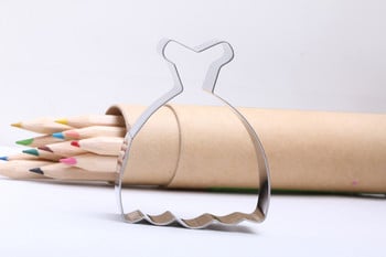5 стила Сватбена женска рокля от неръждаема стомана Формички за бисквити Фондан Бисквити Резци Инструменти Декорации