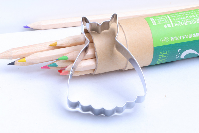 5 stílus Rozsdamentes acél esküvői női ruha Süteményvágók Fondant Keksz Vágók Eszközök Dekorációk