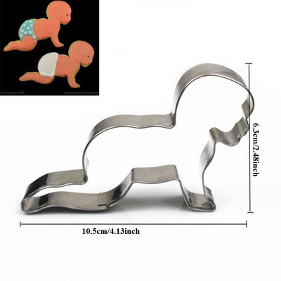 Odjeća za bebe Boca Zvečka Hlače Igračka Rezač za kekse od nehrđajućeg čelika zabava Kalup za kekse Fondant torta Dekoracija kolača Prekrivač za kolače