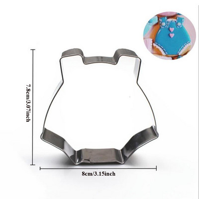Odjeća za bebe Boca Zvečka Hlače Igračka Rezač za kekse od nehrđajućeg čelika zabava Kalup za kekse Fondant torta Dekoracija kolača Prekrivač za kolače