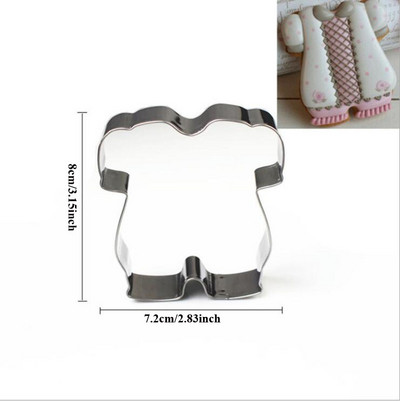 Odjeća za bebe Boca Zvečka Hlače Igračka Rezač za kekse od nehrđajućeg čelika zabava Kalup za kekse Fondant torta Dekoracija kolača Prekrivač za kolače
