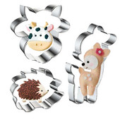 Animacinių filmų triušių augalas nerūdijančio plieno sausainių formelės sausainių pjaustyklės formelės „pasidaryk pats“ fondant pyragaičių dekoravimo kepimo įrankiai