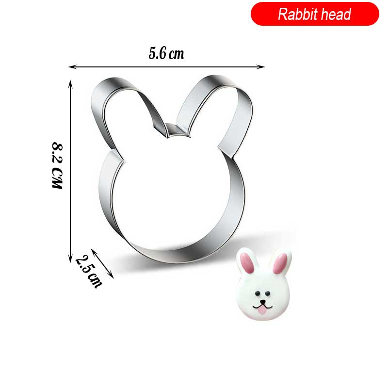 Animacinių filmų triušių augalas nerūdijančio plieno sausainių formelės sausainių pjaustyklės formelės „pasidaryk pats“ fondant pyragaičių dekoravimo kepimo įrankiai