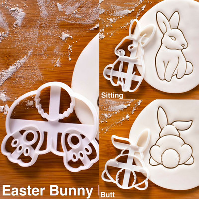 1-3 tk lihavõtteküpsise lõikur kondiitritooted lihavõttejänku jänku küpsisevormid köögitarvikud küpsetustööriist lastele kingitus lihavõttepühade kaunistus