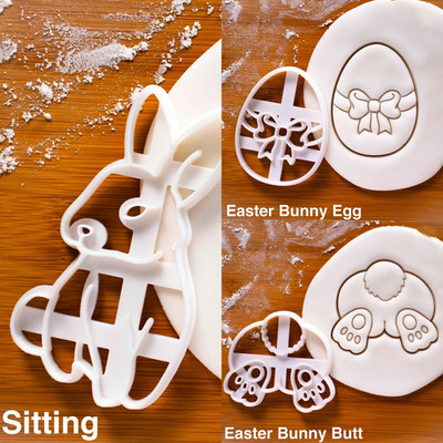 1-3 tk lihavõtteküpsise lõikur kondiitritooted lihavõttejänku jänku küpsisevormid köögitarvikud küpsetustööriist lastele kingitus lihavõttepühade kaunistus