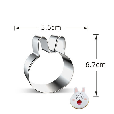 1 tk roostevabast terasest lilleküpsisevormi tulbiküpsiste lõikurid küpsetustööriistad rõõmsate lihavõttepühade kevadpeo jaoks isetegemise küpsisetarvikud