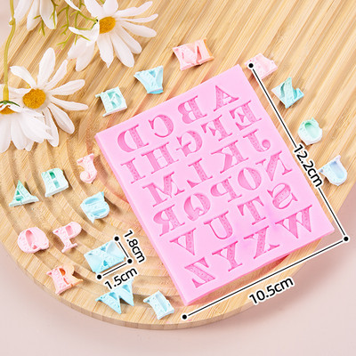 AZ majuscule minuscule alfabet silicon biscuit mod fonturi multiple litere engleză epoxidice tort fondant ciocolată biscuiți instrument de coacere