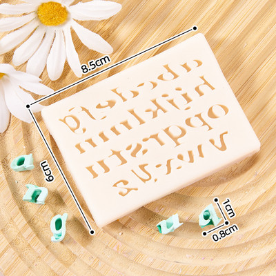 AZ majuscule minuscule alfabet silicon biscuit mod fonturi multiple litere engleză epoxidice tort fondant ciocolată biscuiți instrument de coacere