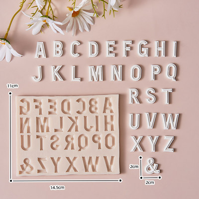 AZ majuscule minuscule alfabet silicon biscuit mod fonturi multiple litere engleză epoxidice tort fondant ciocolată biscuiți instrument de coacere