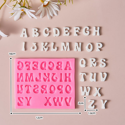 AZ majuscule minuscule alfabet silicon biscuit mod fonturi multiple litere engleză epoxidice tort fondant ciocolată biscuiți instrument de coacere