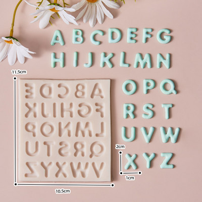 AZ majuscule minuscule alfabet silicon biscuit mod fonturi multiple litere engleză epoxidice tort fondant ciocolată biscuiți instrument de coacere
