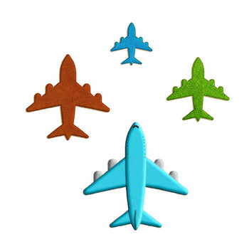 Четири спецификации Анимационен самолет, Пътнически самолет, Пластмасова форма, Инструмент за фондан за торта, Суши за бисквитки и Фрези за плодове