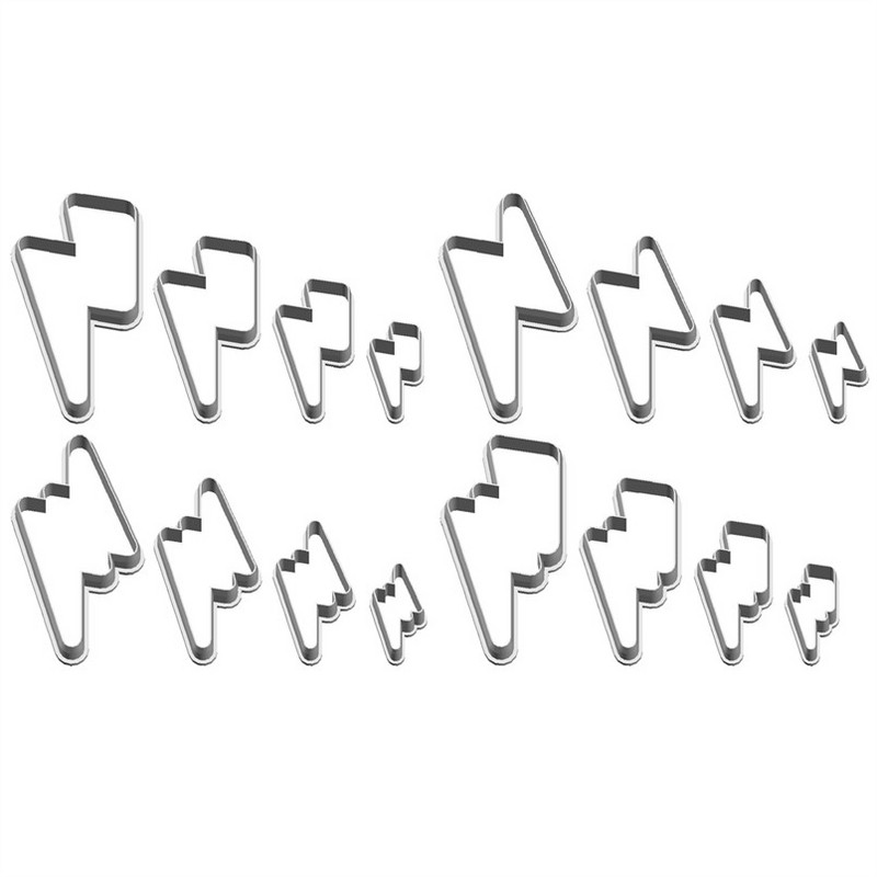 Neli spetsifikatsiooni Cartoon Nature Graphics Super Lightning, plastvorm, koogifondi tööriistad, küpsisesushi ja puuviljalõikurid