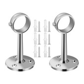 WINOMO 2PCS pakabinamo strypo spintos bėgelio laikiklis Spintos vamzdžio atraminis laikiklis Drabužių pakabinimo strypo laikiklis - 25mm