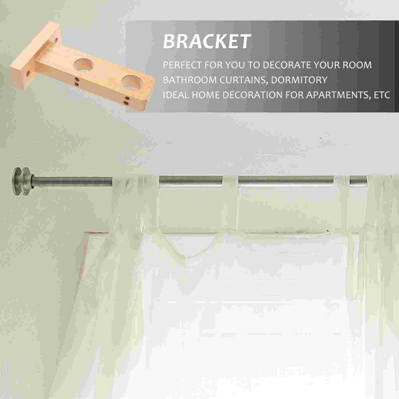Rooma poolusega kronstein dušikardina tarvikud varda otsaga riidekapi tugi puidust hoidikvann