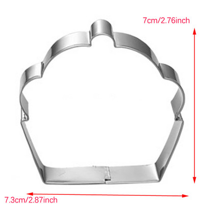 1 τμχ ζαχαροπλαστείο reposteria Τσαγιέρα Φλιτζάνι Τσαγιού Φοντάν Κέικ Εργαλεία Διακόσμησης από ανοξείδωτο χάλυβα Κόφτης μπισκότων Φόρμα ζαχαροπλαστικής για Cupcake