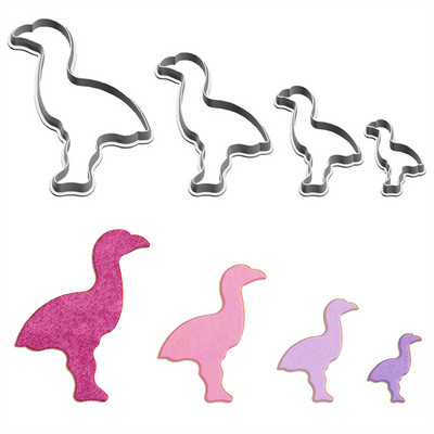 Animale zburătoare din desene animate cu patru specificații, flamingo mic, matrițe din plastic, unelte pentru fondant pentru prăjituri, tăietori pentru prăjituri, sushi și fructe