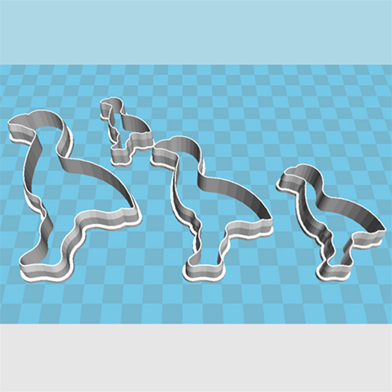 Animale zburătoare din desene animate cu patru specificații, flamingo mic, matrițe din plastic, unelte pentru fondant pentru prăjituri, tăietori pentru prăjituri, sushi și fructe