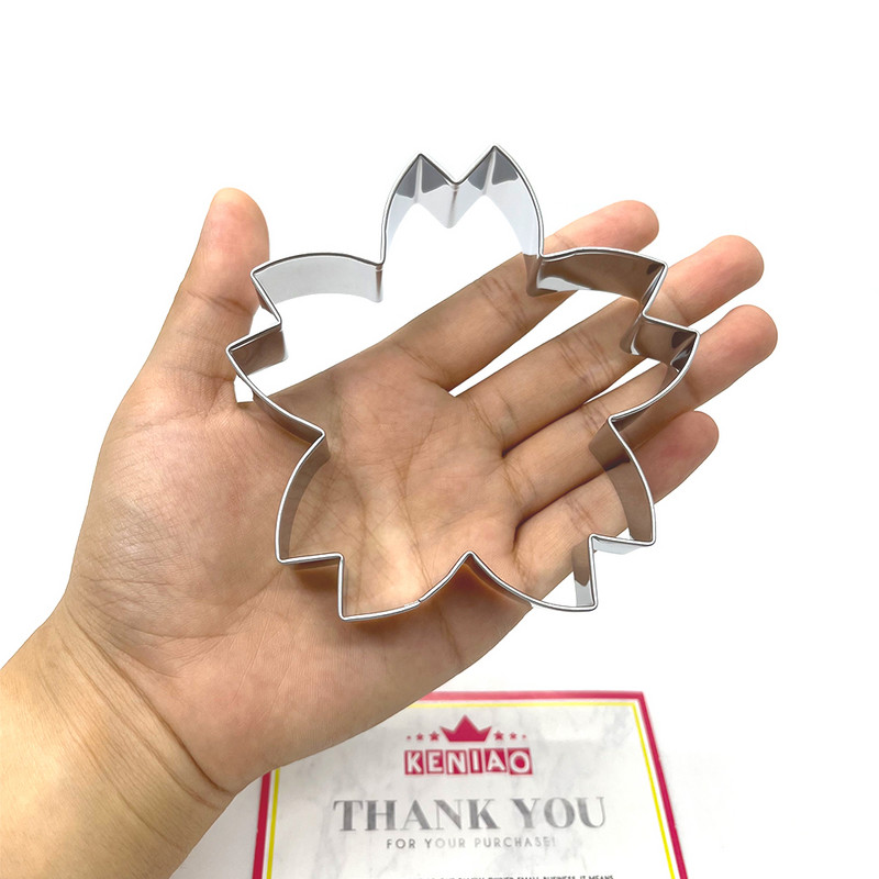 KENIAO vyšnių žiedų sausainių pjaustyklė – pavasario gėlių Motinos dienos sausainių fondant duonos forma – nerūdijantis plienas