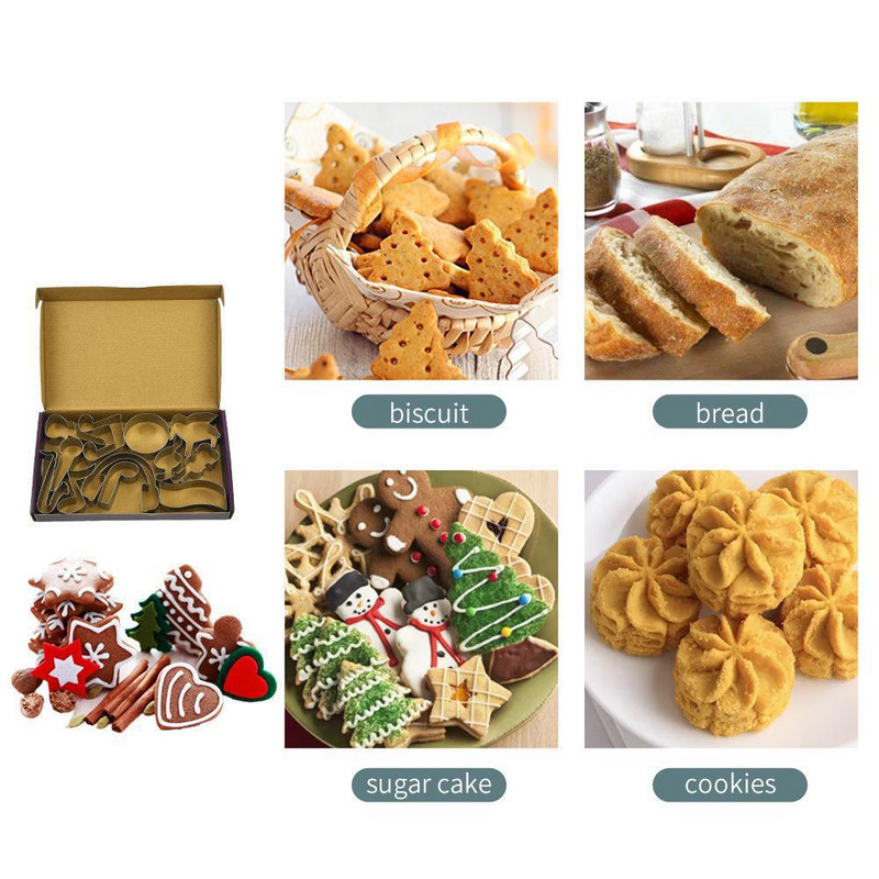 Roostevabast terasest küpsiste lõikurite komplekt noodimustriga, 12 tükki küpsetustööriistu kodus isetegemiseks