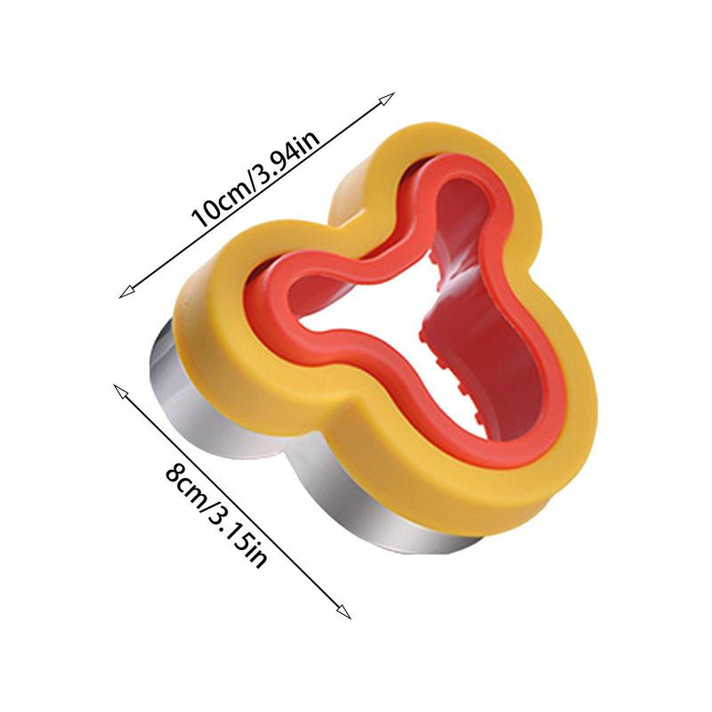 Φόρμες για μπισκότα καρδιάς από ανοξείδωτο ατσάλι Στρογγυλό τετράγωνο κόφτη μπισκότων Χρήσιμα κοπτικά λαχανικών για παιδιά για κοπή σάντουιτς Τηγανίτες ψωμιού