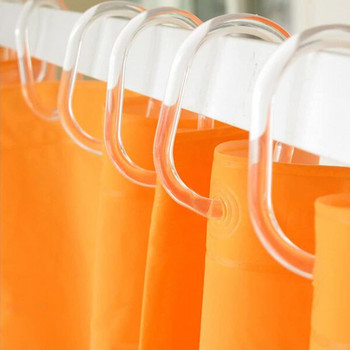 12 пакета куки за завеси за душ, прозрачни куки за завеси за душ, първокласни пластмасови пръстени за завеси за душ (прозрачни)