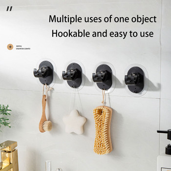 2 τμχ Αυτοκόλλητο κουρτινόξυλο Utility Hook with Mini Hook for Bathroom Kitchen Hotel