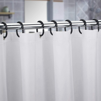 72 ΤΕΜ Δαχτυλίδια κουρτινών μπάνιου Πλαστικοί γάντζοι κουρτινών μπάνιου για ράβδο ντους μπάνιου