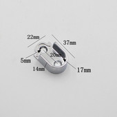 Στήριγμα για ράβδο ντουλάπας για ρούχα 2 κουρτινόξυλο ντους Στήριγμα 16mm/19mm/22mm/25mm Ανθεκτικό εύκολο στην εγκατάσταση