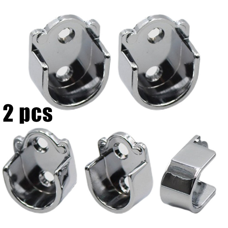 Στήριγμα για ράβδο ντουλάπας για ρούχα 2 κουρτινόξυλο ντους Στήριγμα 16mm/19mm/22mm/25mm Ανθεκτικό εύκολο στην εγκατάσταση