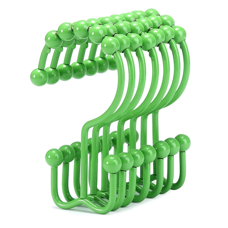 Dušikardina konksu rõngas roostekindel metallist kahekordne lükand dušikonksu rõngas sobib vannituppa dušivarda värv