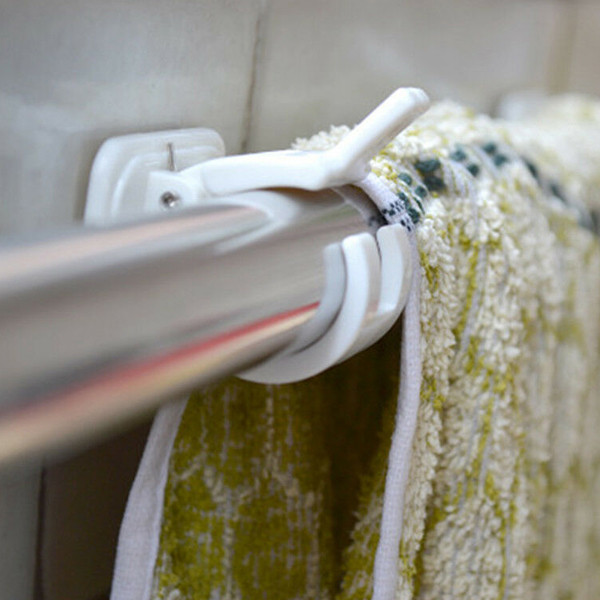 2 vnt dušo užuolaidos pakabinamo strypo galo tvirtinimo laikiklio laikiklio laikiklio stovo kabliukas namų vonios kambariui UND išpardavimas