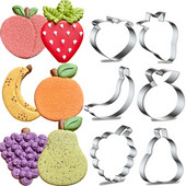 1 tk puuviljad küpsisevormid viinamarja banaani pirni küpsise leivalõikur suviste puuviljade jaoks sünnipäevapeo tarvikud isetegemise küpsetusriistad