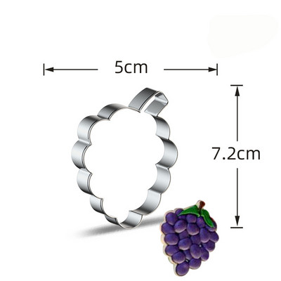 1 tk puuviljad küpsisevormid viinamarja banaani pirni küpsise leivalõikur suviste puuviljade jaoks sünnipäevapeo tarvikud isetegemise küpsetusriistad