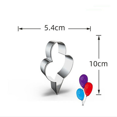 1 tk kondiitritoodete reposteria õhupallivormid metallist küpsiselõikur Fondant koogikaunistustööriist plastik tassikoogikatted küpsisevormi vorm