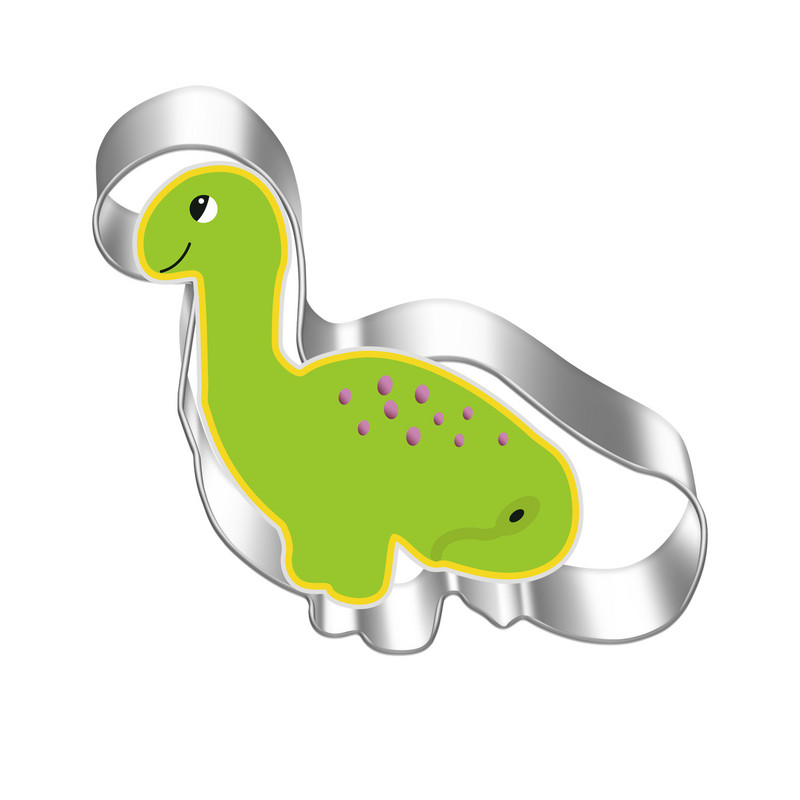 Formă pentru copt Dinozaur Formă pentru prăjituri Formă pentru prăjituri din oțel inoxidabil pentru biscuiți Instrument pentru prăjituri de aniversare DIY Accesorii pentru copt 5 buc/set