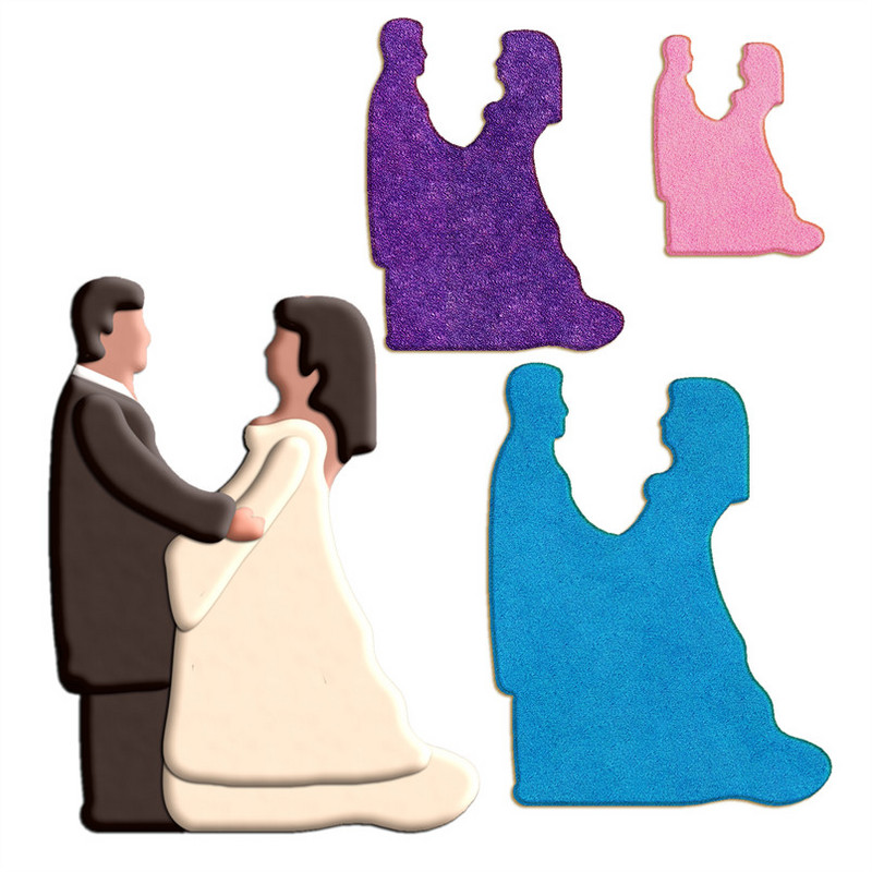 Keturios specifikacijos Valentino dienos animacinių filmų žmonės tuokiasi, plastiko liejimo formos, torto fondant įrankiai, sausainių suši ir vaisių pjaustyklės