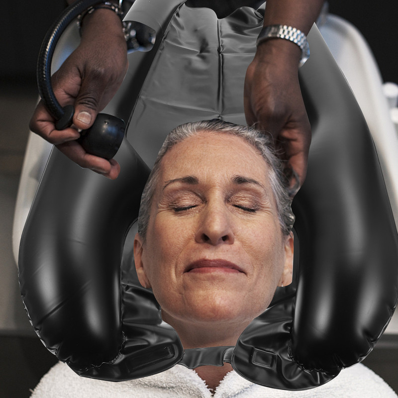 Täispuhutav šampoonipea padi Mugav kraanikauss padi padjad juuksepadjad